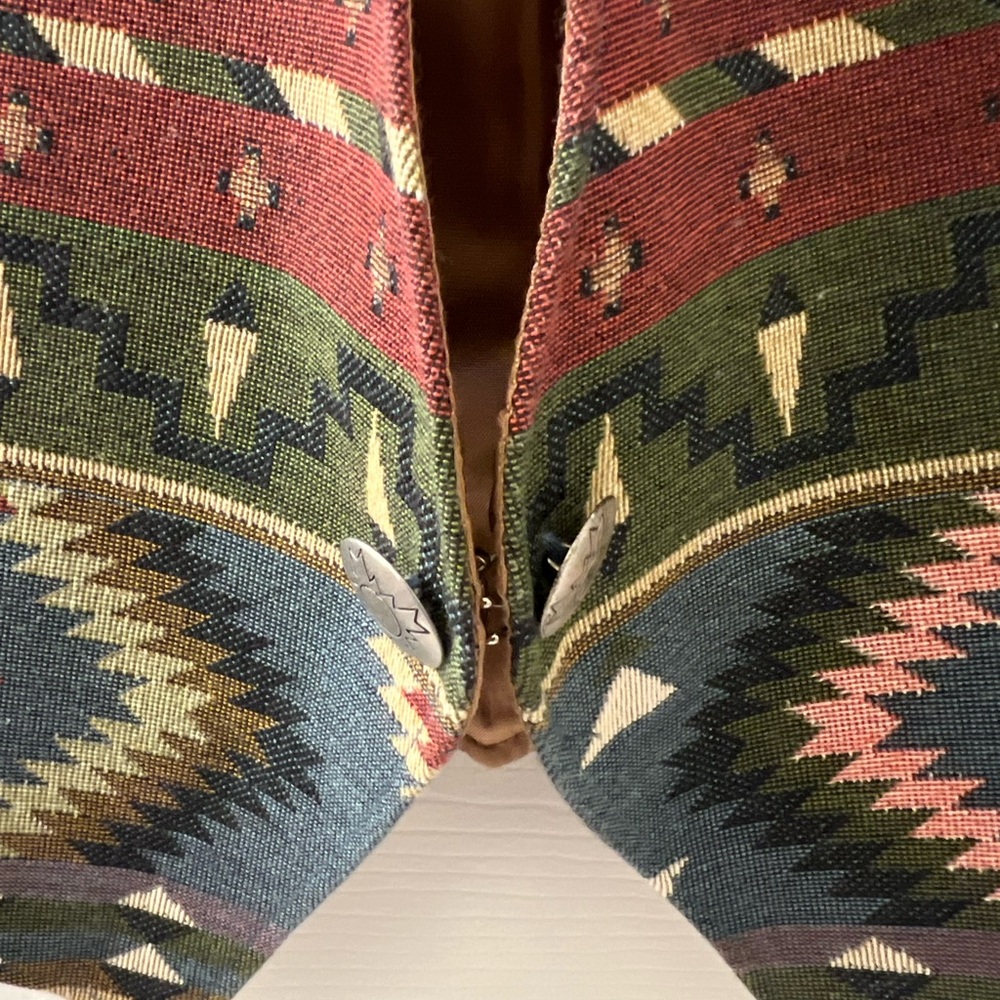 Patterned Southwestern Vest - Multi-Color - Picture 3 of 7